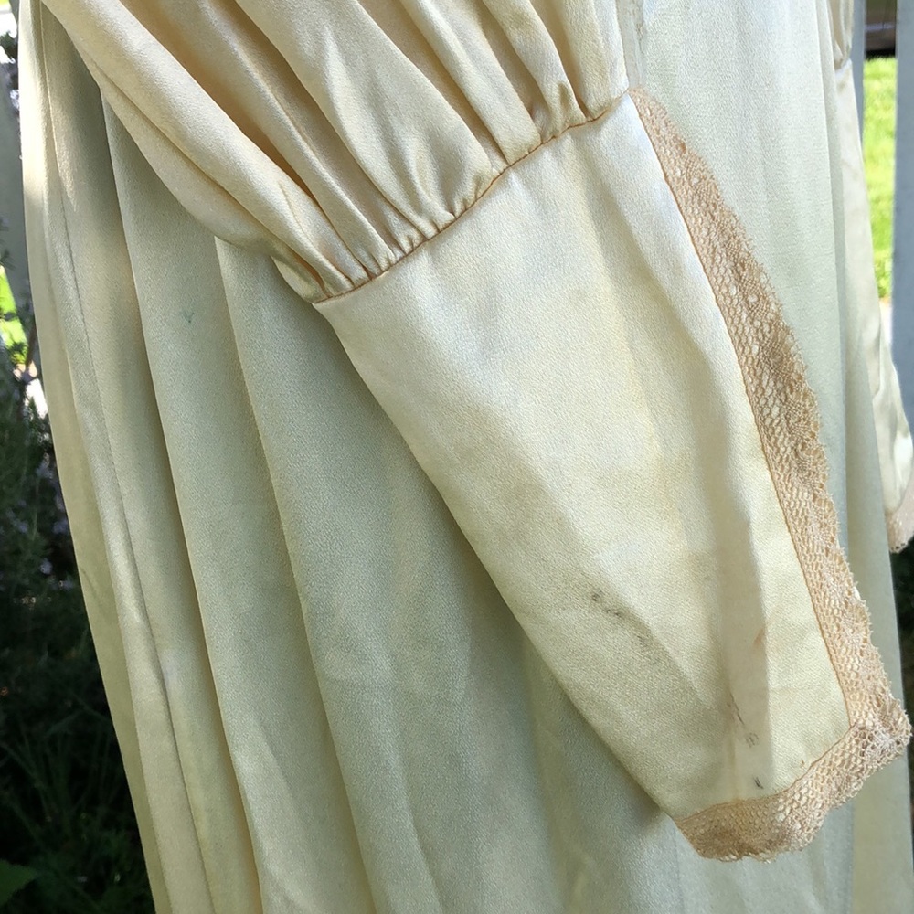 Vintage Gunne Sax satin lace Edwardian Victorian gown wedding gothic dress - Picture 8 of 12